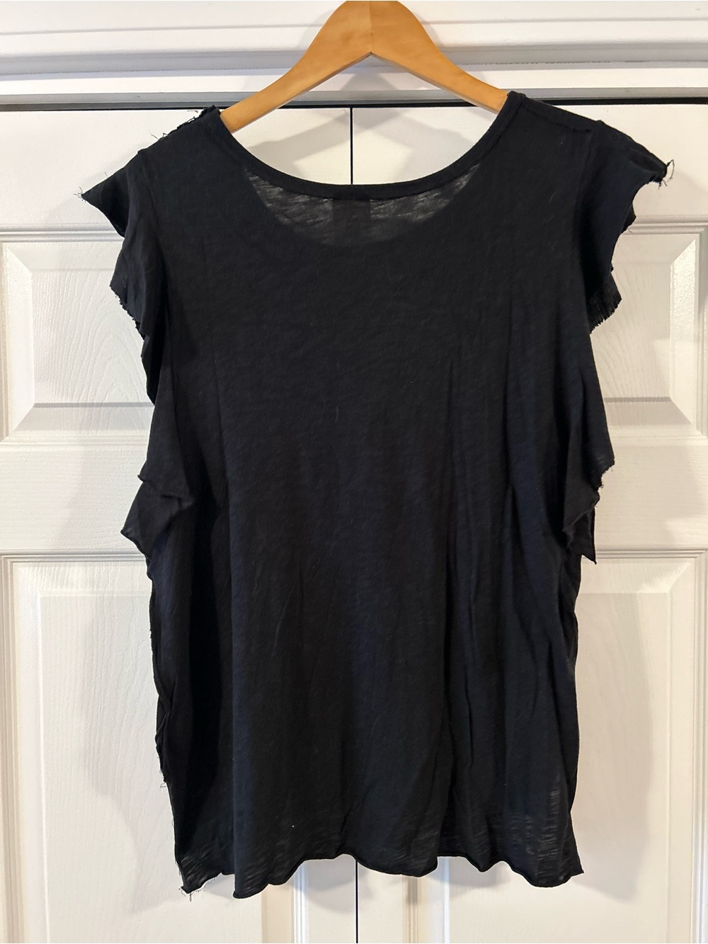We The Free Black Distressed Pocket Tank - Picture 2 of 8